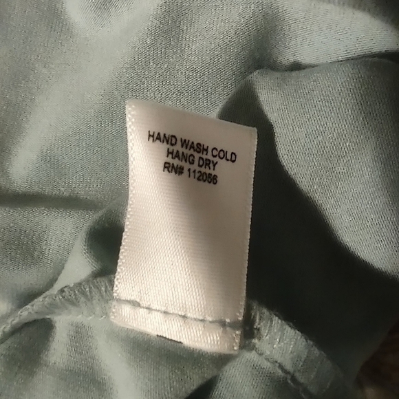 Zenana Plus Size Round Hem Lace Sleeve Top Light Sage 2X - Picture 6 of 7